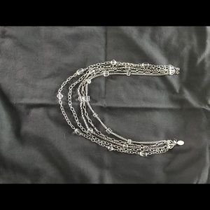 WHBM silver and crystal necklace